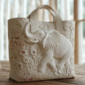 Borsa artigianale con elefanti