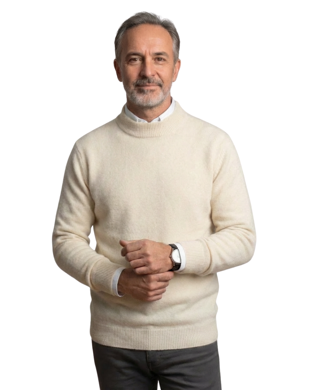 Maglione da uomo 100% cashmere in stile classico
