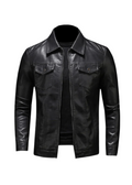 Chaqueta De Piel Vegana Entallada Estilo Urbano