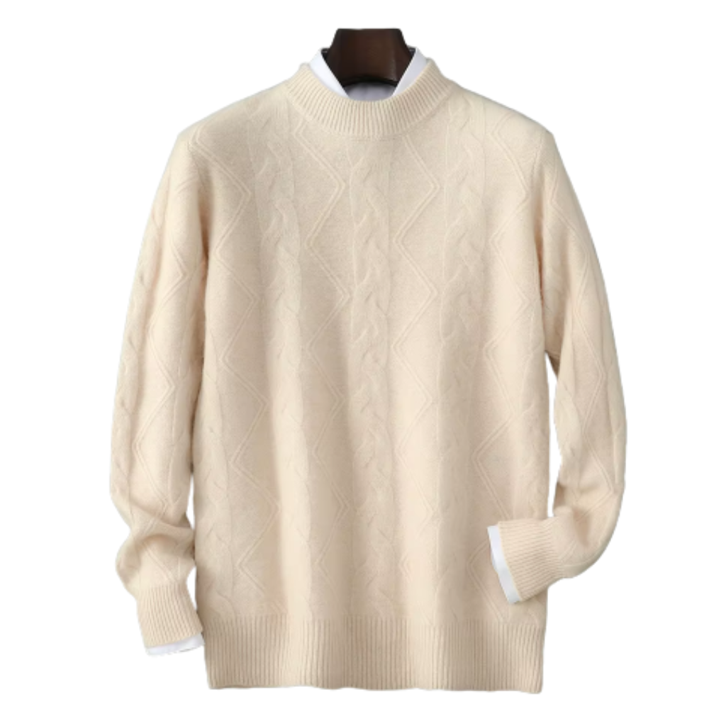 Maglione da uomo 100% cashmere, taglio classico
