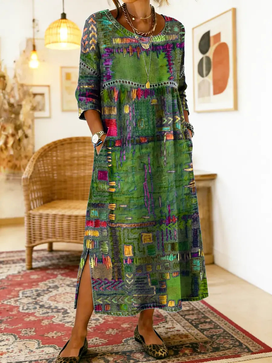 MANUELA | VESTIDO CON ESTAMPADO ÉTNICO