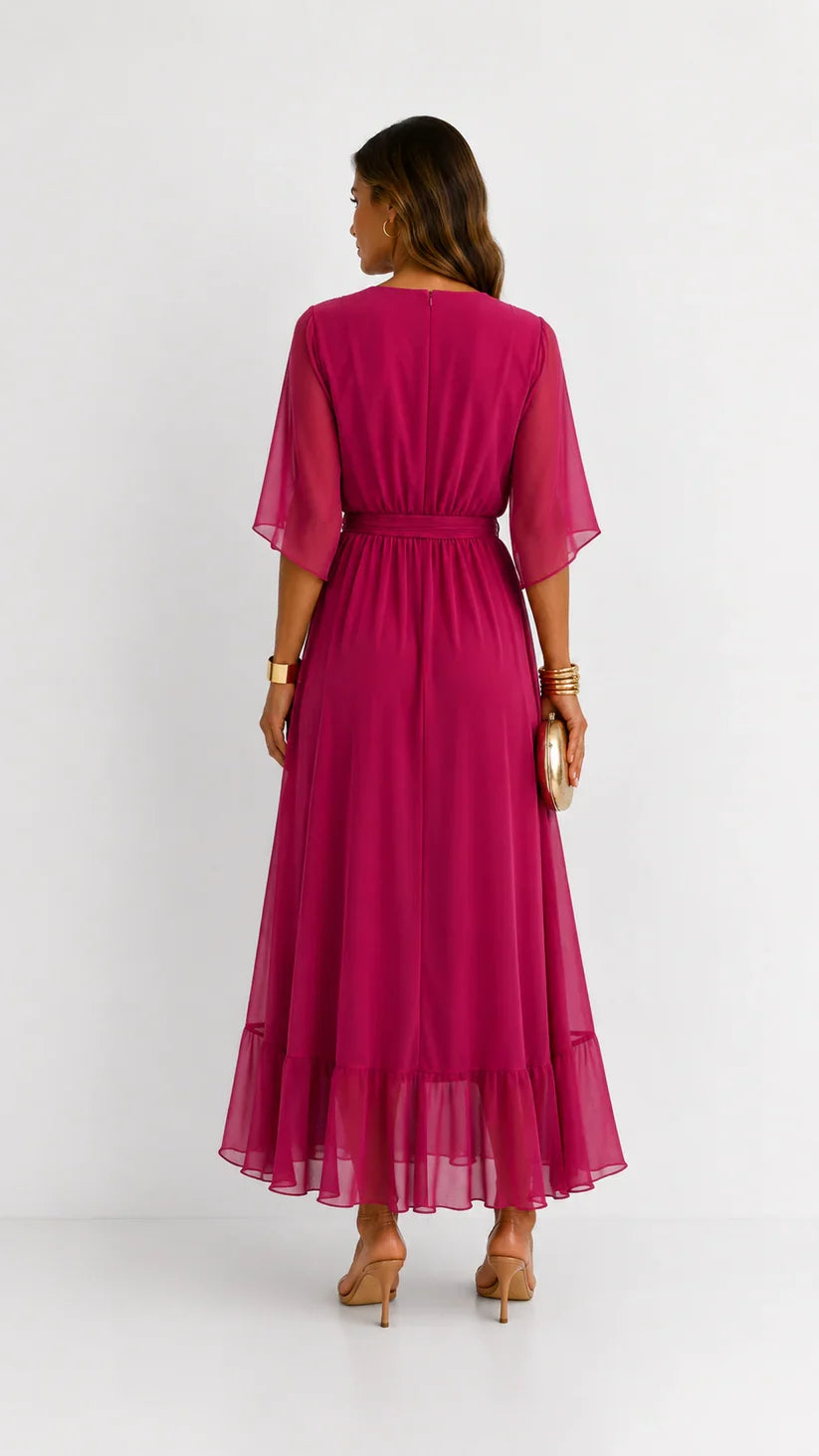 LÉA | Abito Maxi in Chiffon