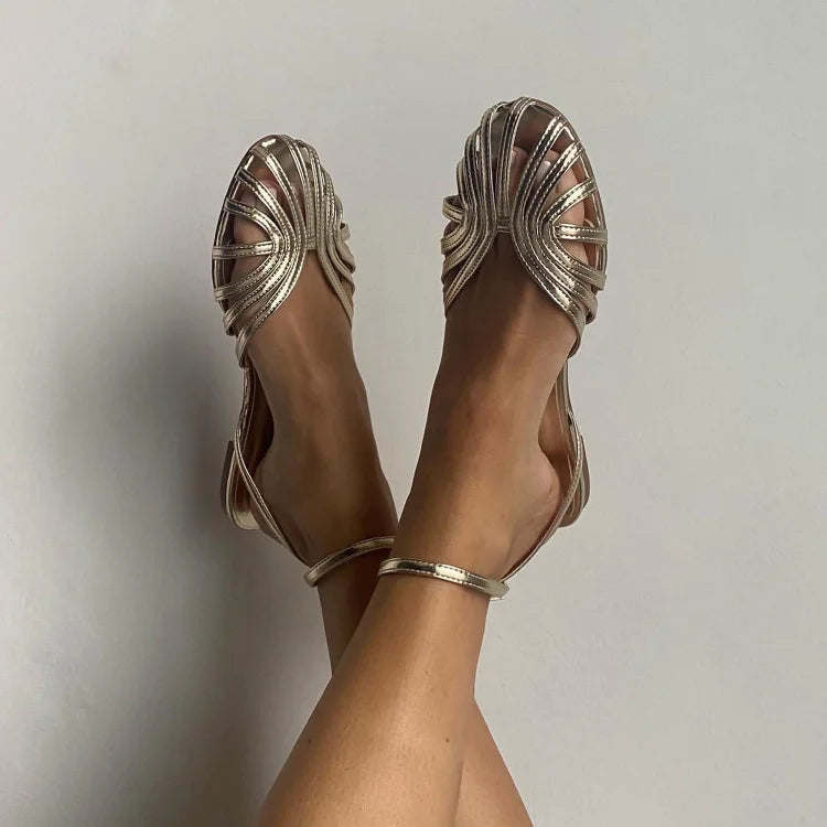 Vittoria™ | Sandali Gioiello Dorati