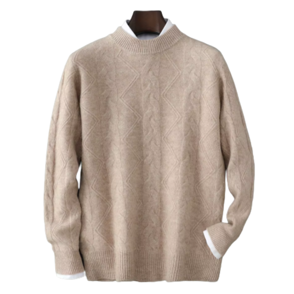 Maglione da uomo 100% cashmere, taglio classico