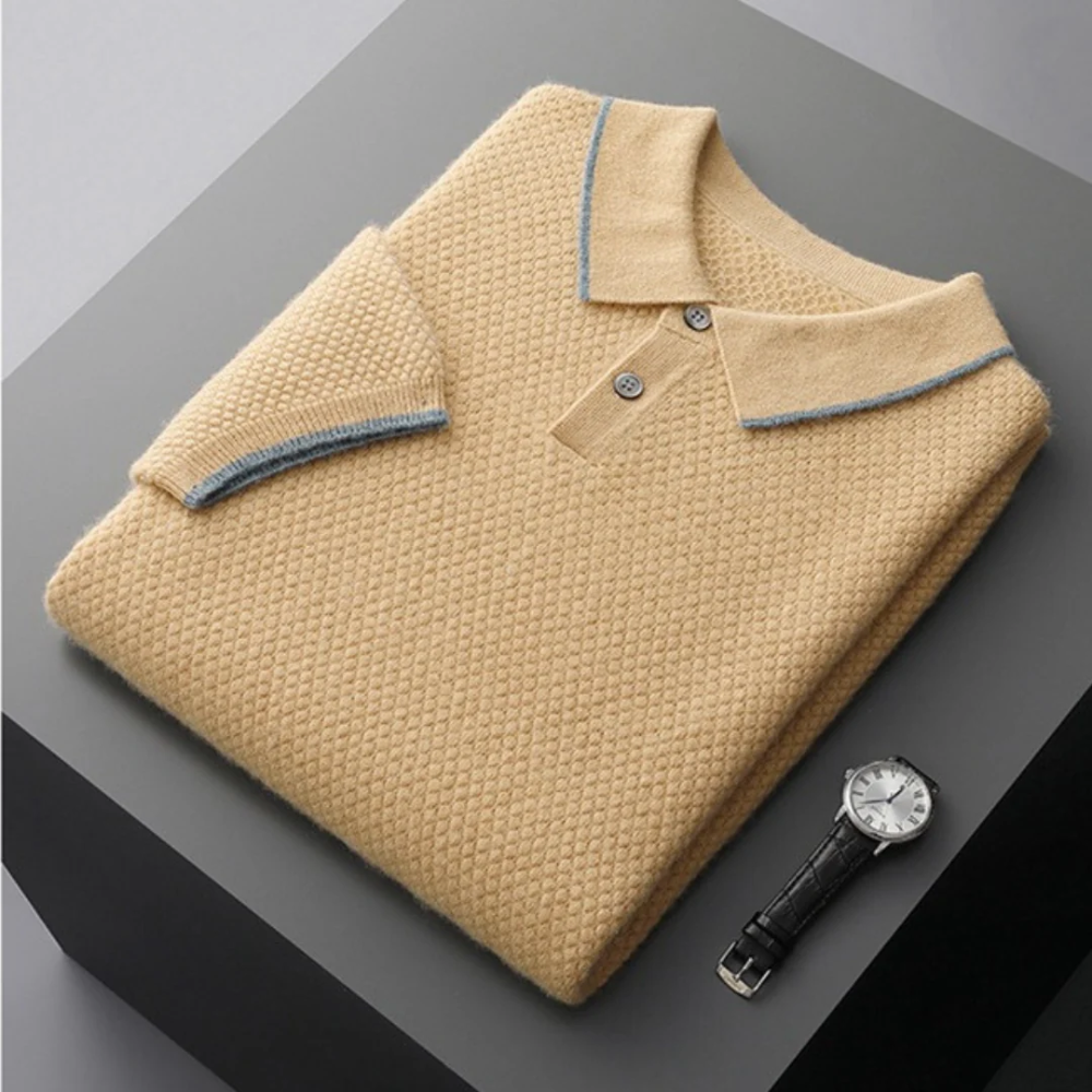 Polo da uomo 100% cashmere premium