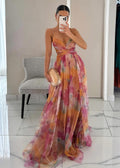 La Scintilla | Vestido largo con estampado floral elegante