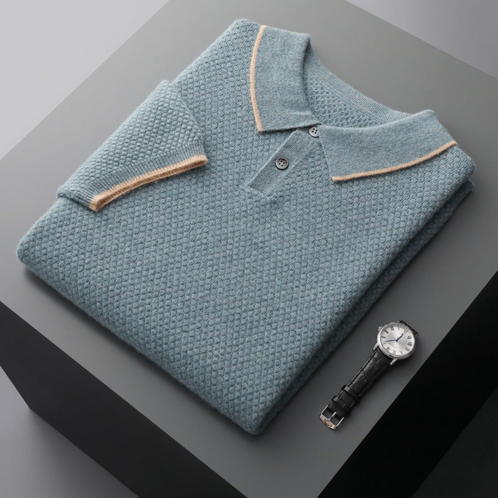 Polo da uomo 100% cashmere premium
