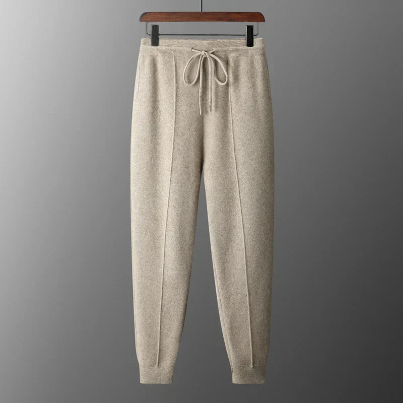 Pantalón De Hombre 100% Cachemira Corte Entallado