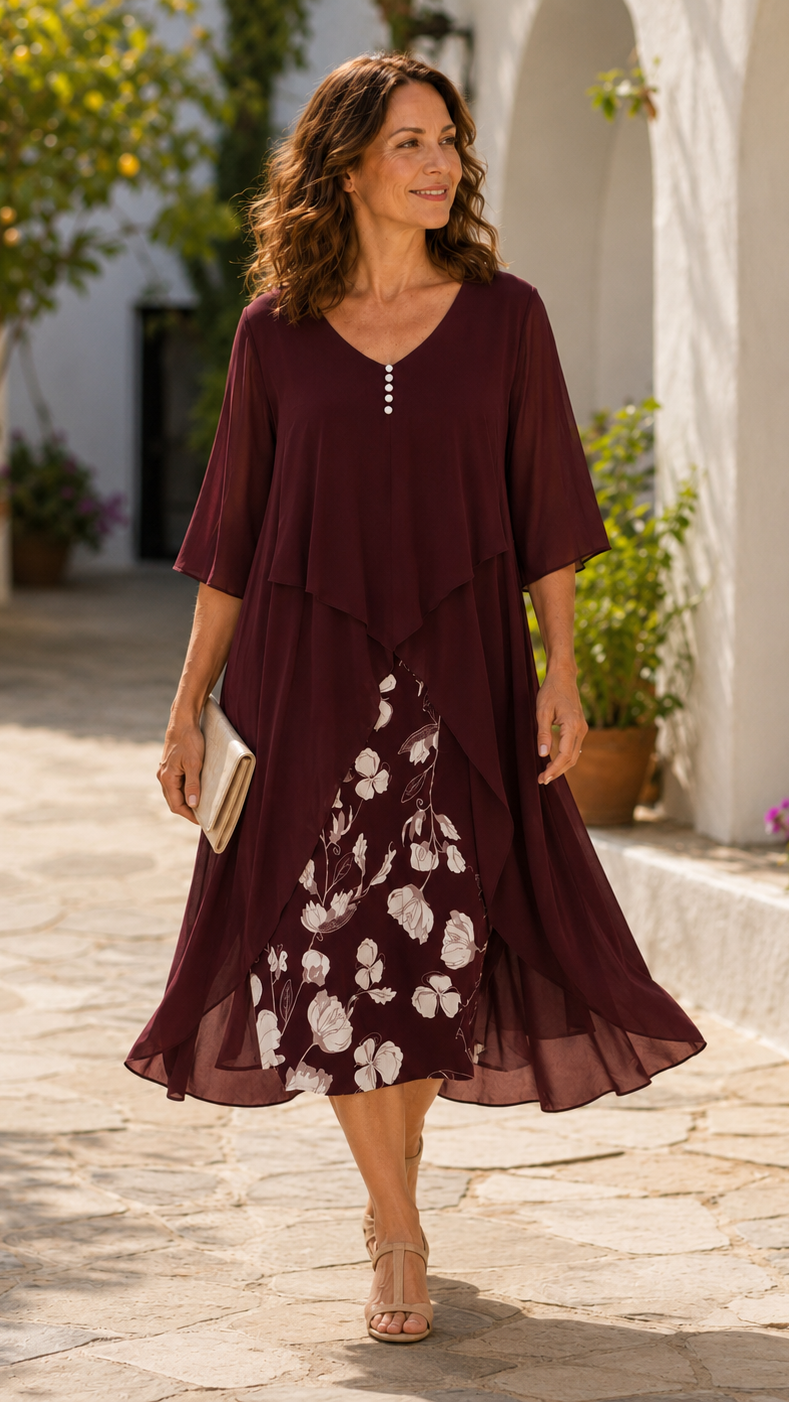 Odette | Abito Maxi Stratificato