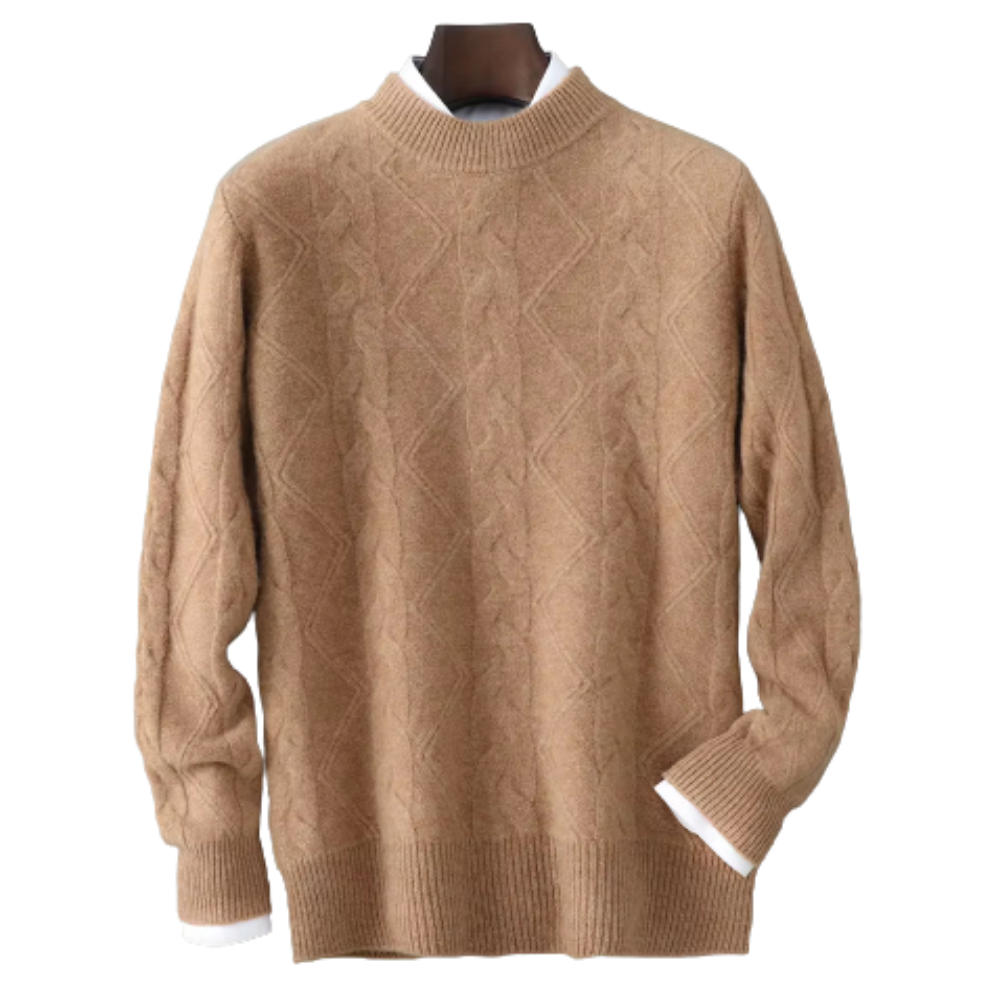 Maglione da uomo 100% cashmere, taglio classico