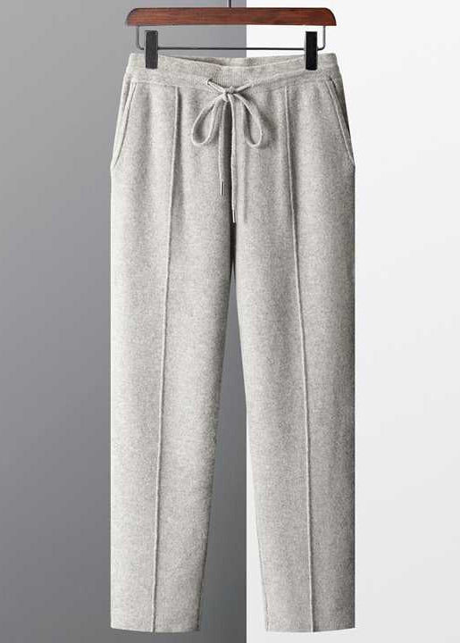 Pantalón De Hombre 100% Cachemira Corte Entallado