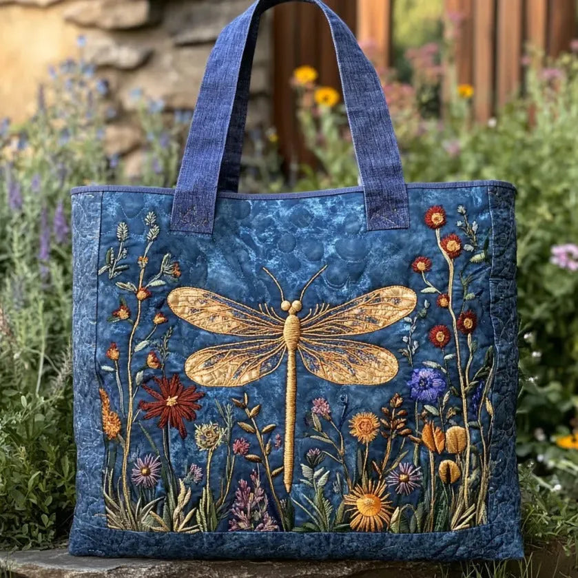 Borsa trapuntata con libellula