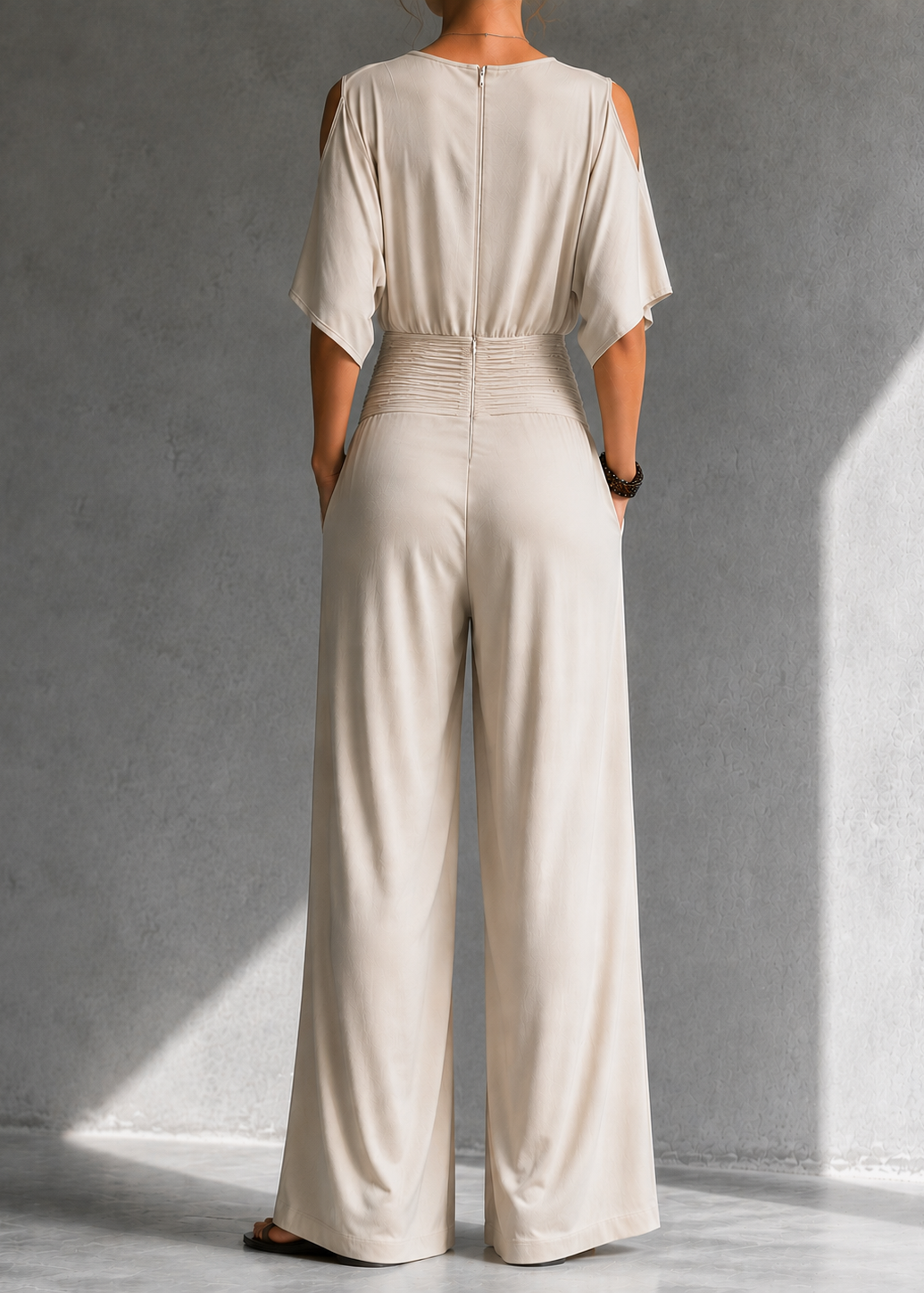 Alía | Completo Elegante con Effetto Incrociato e Pantalone Ampio