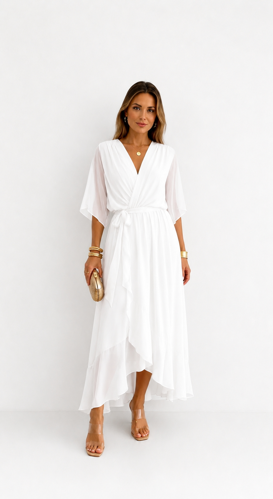 LÉA | Abito Maxi in Chiffon