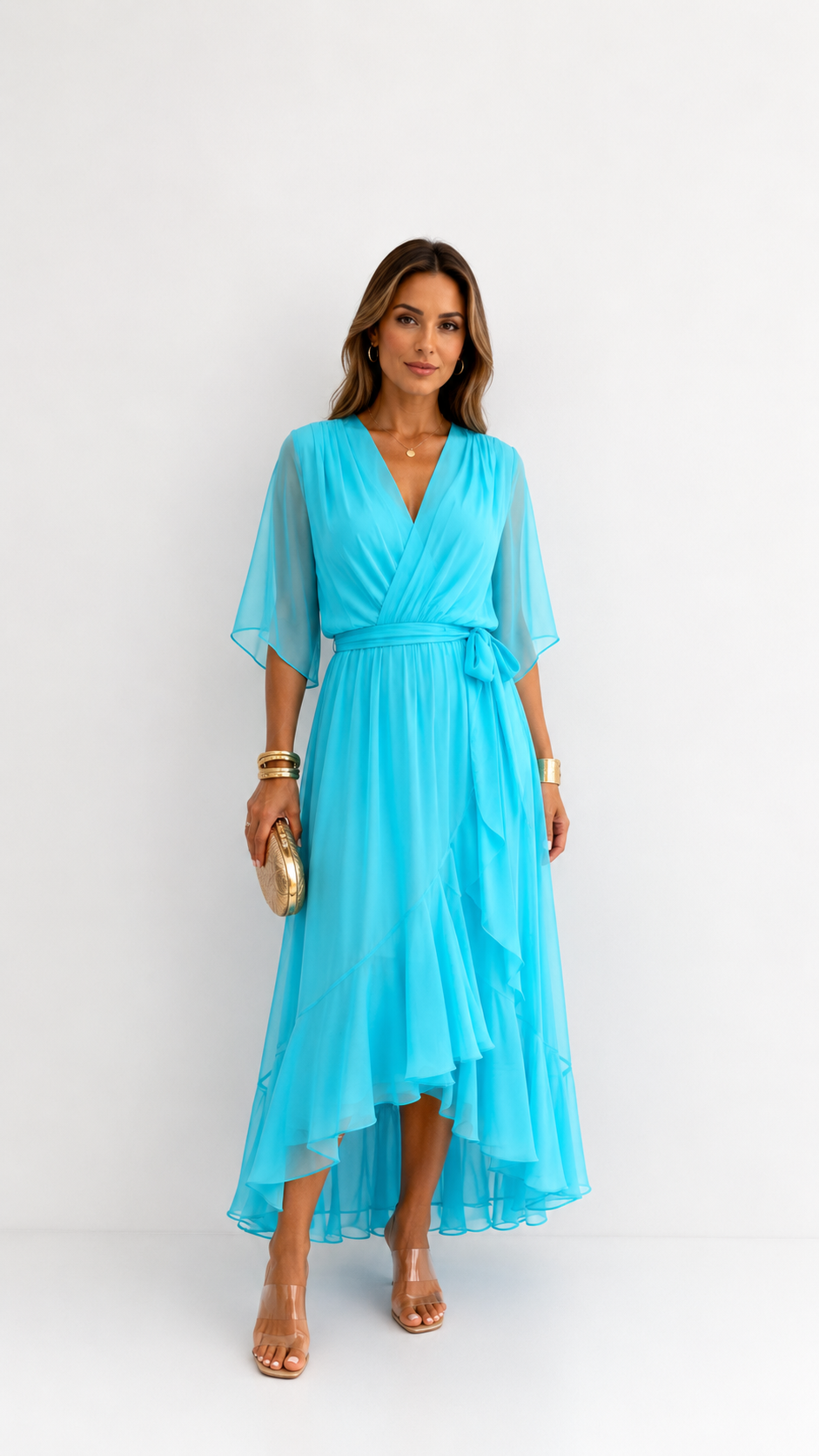 LÉA | Abito Maxi in Chiffon
