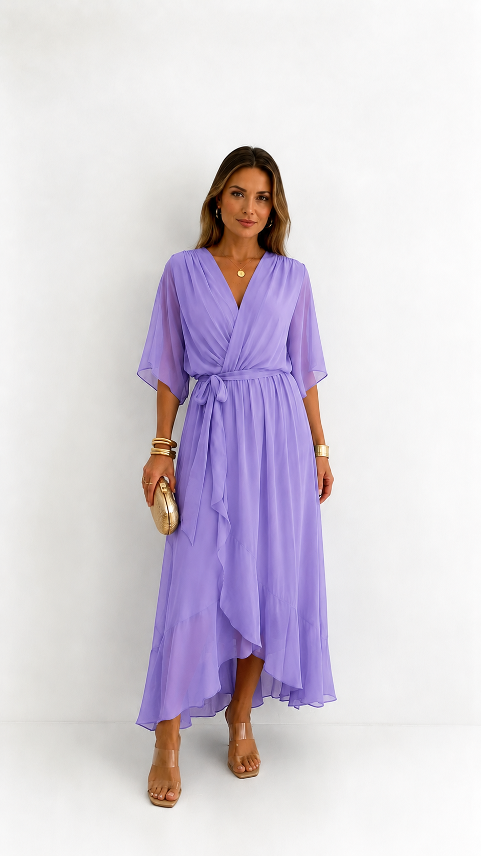LÉA | Abito Maxi in Chiffon