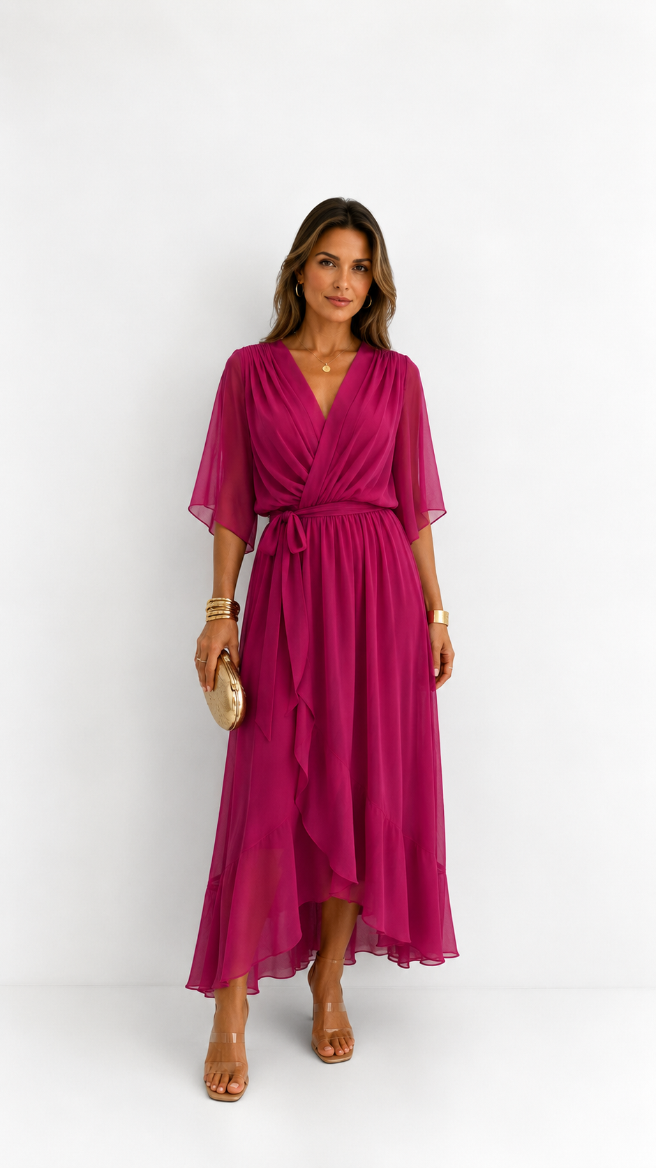 LÉA | Abito Maxi in Chiffon