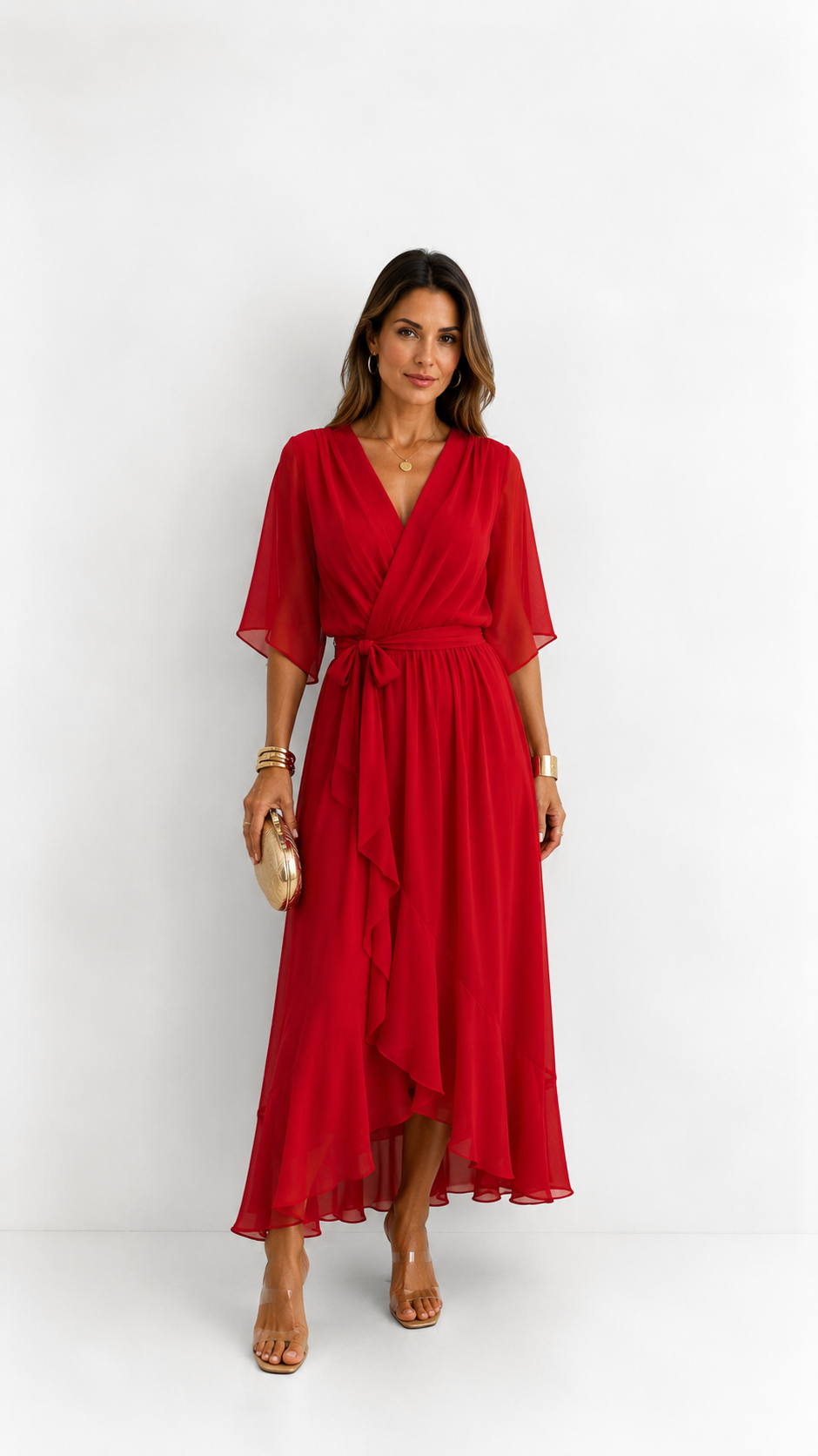 LÉA | Abito Maxi in Chiffon