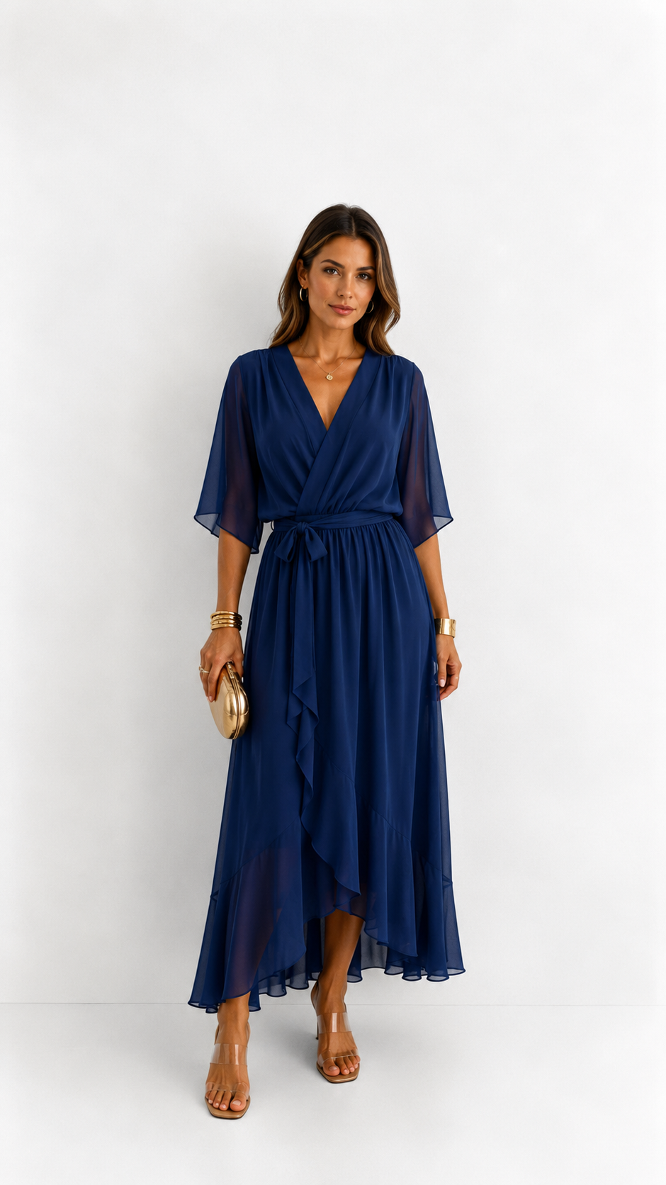 LÉA | Abito Maxi in Chiffon