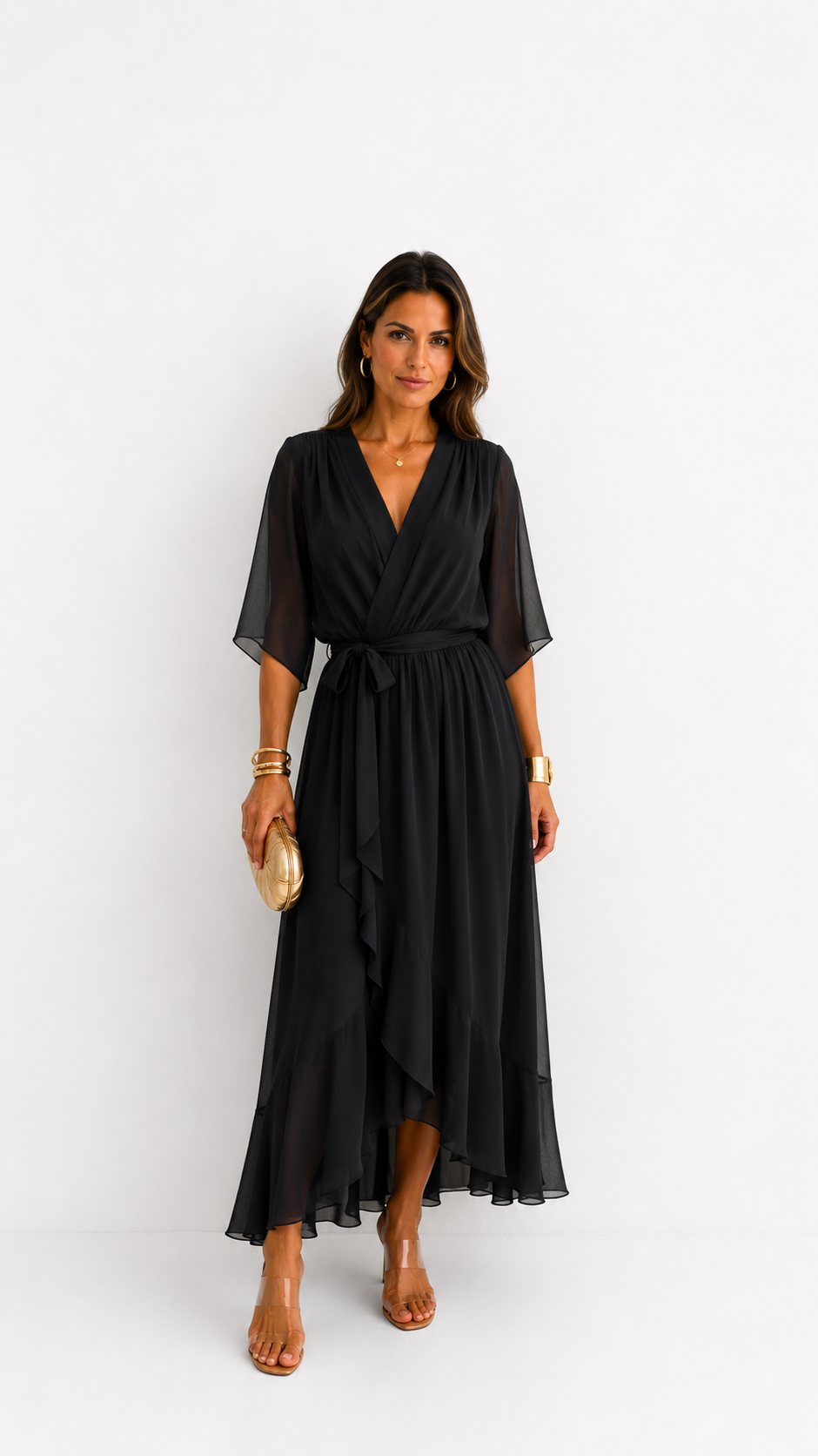 LÉA | Abito Maxi in Chiffon