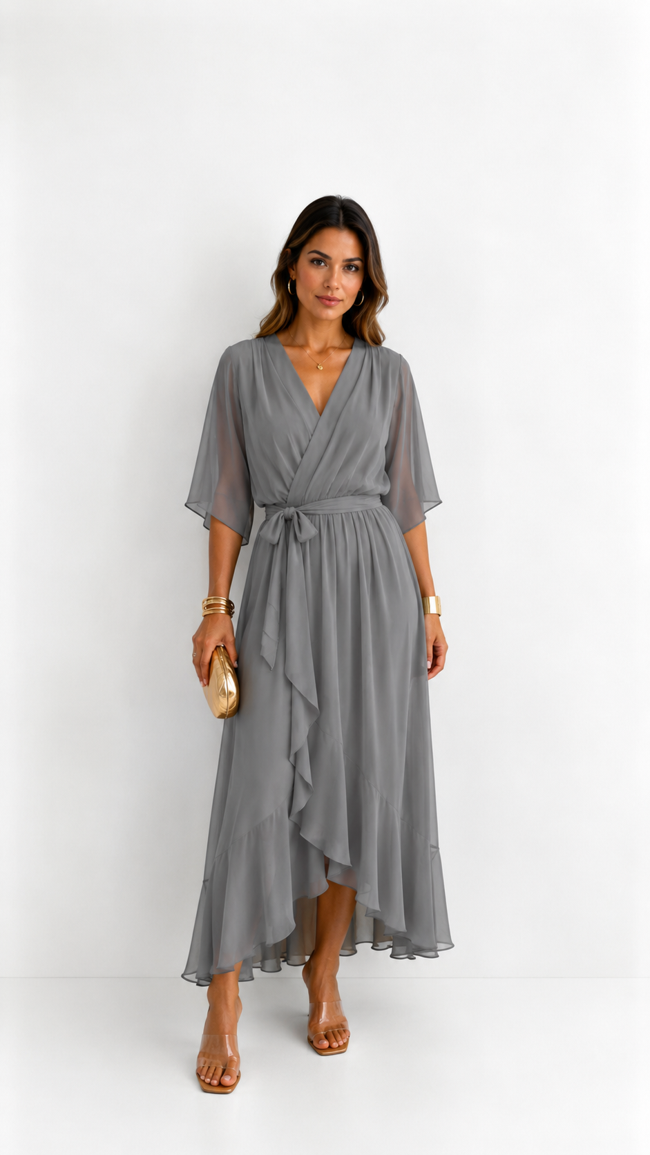 LÉA | Abito Maxi in Chiffon