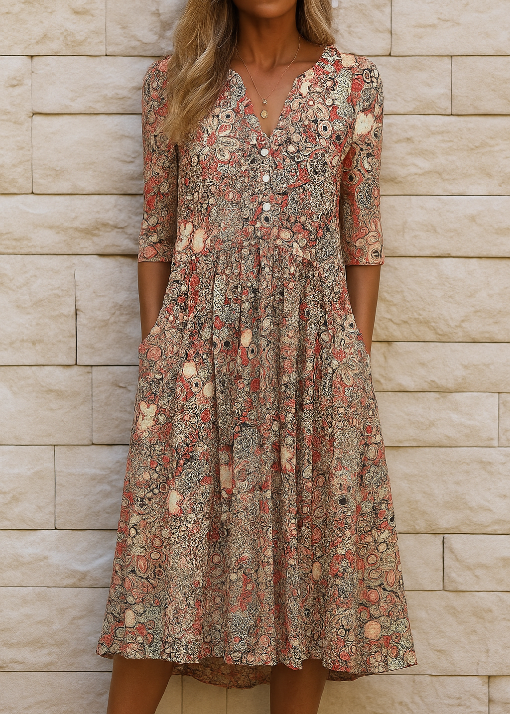 OLIVIA | ABITO ELEGANTE CON SCOLLO A V