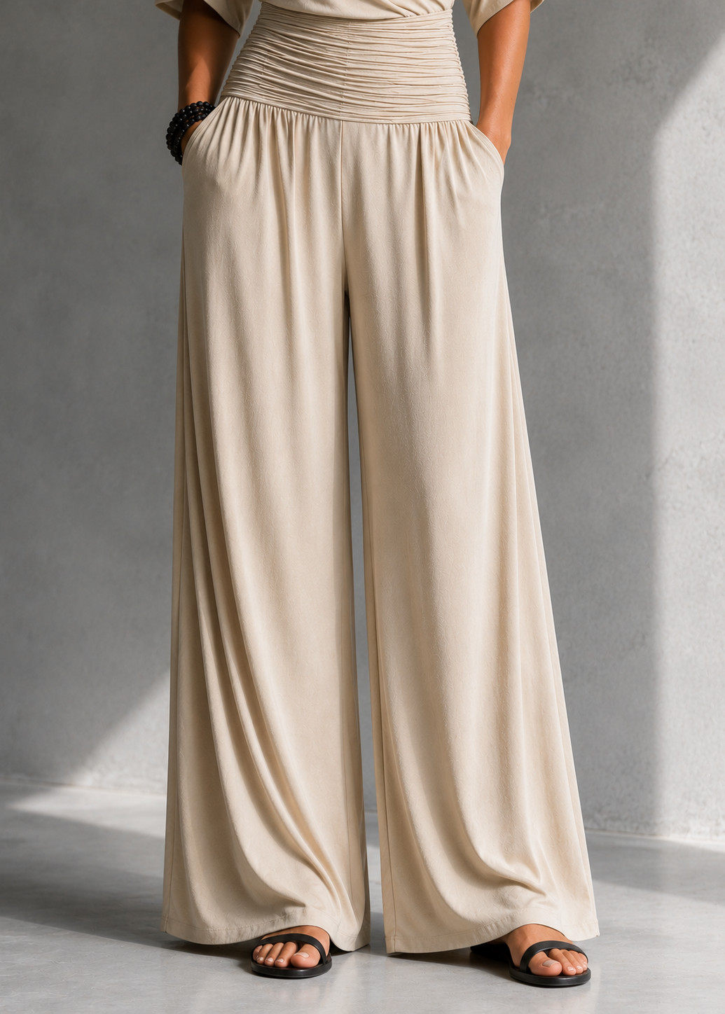 Alía | Completo Elegante con Effetto Incrociato e Pantalone Ampio