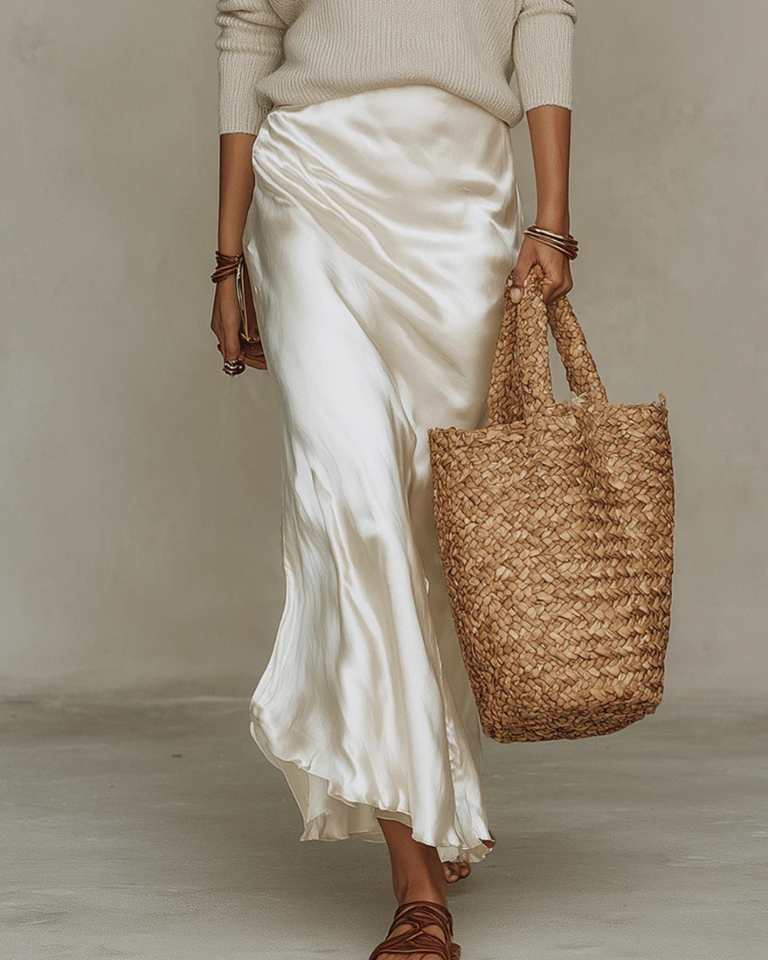 Anaïs – Elegante abito midi in raso