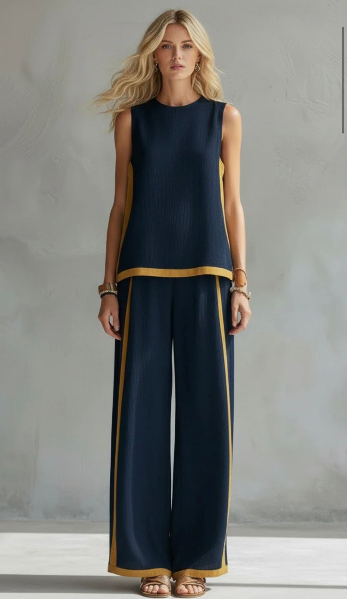 Leila: elegante y desenfadado conjunto de lino