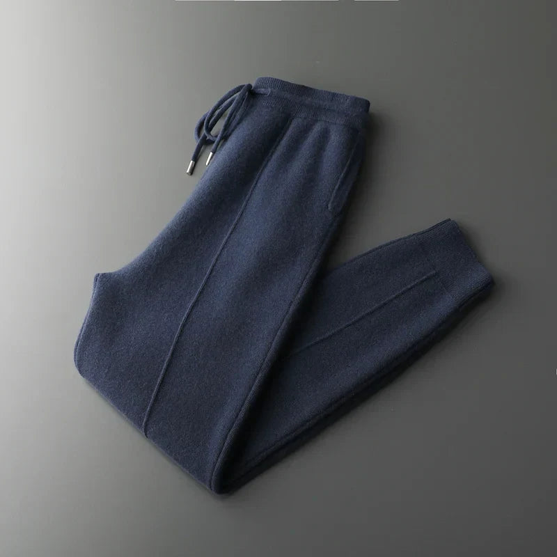 Pantalón De Hombre 100% Cachemira Corte Entallado
