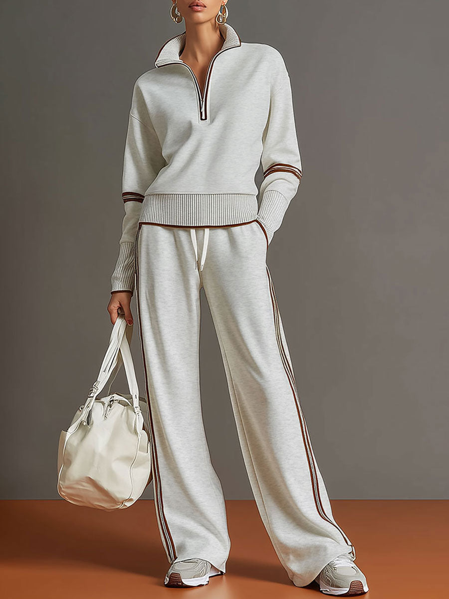Teresa: Mujer Dos Piezas con Sudadera Half Zip