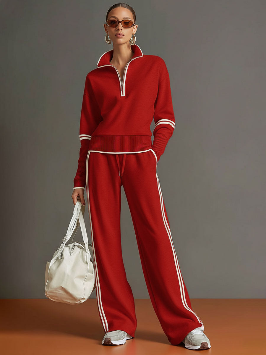 Teresa: Mujer Dos Piezas con Sudadera Half Zip