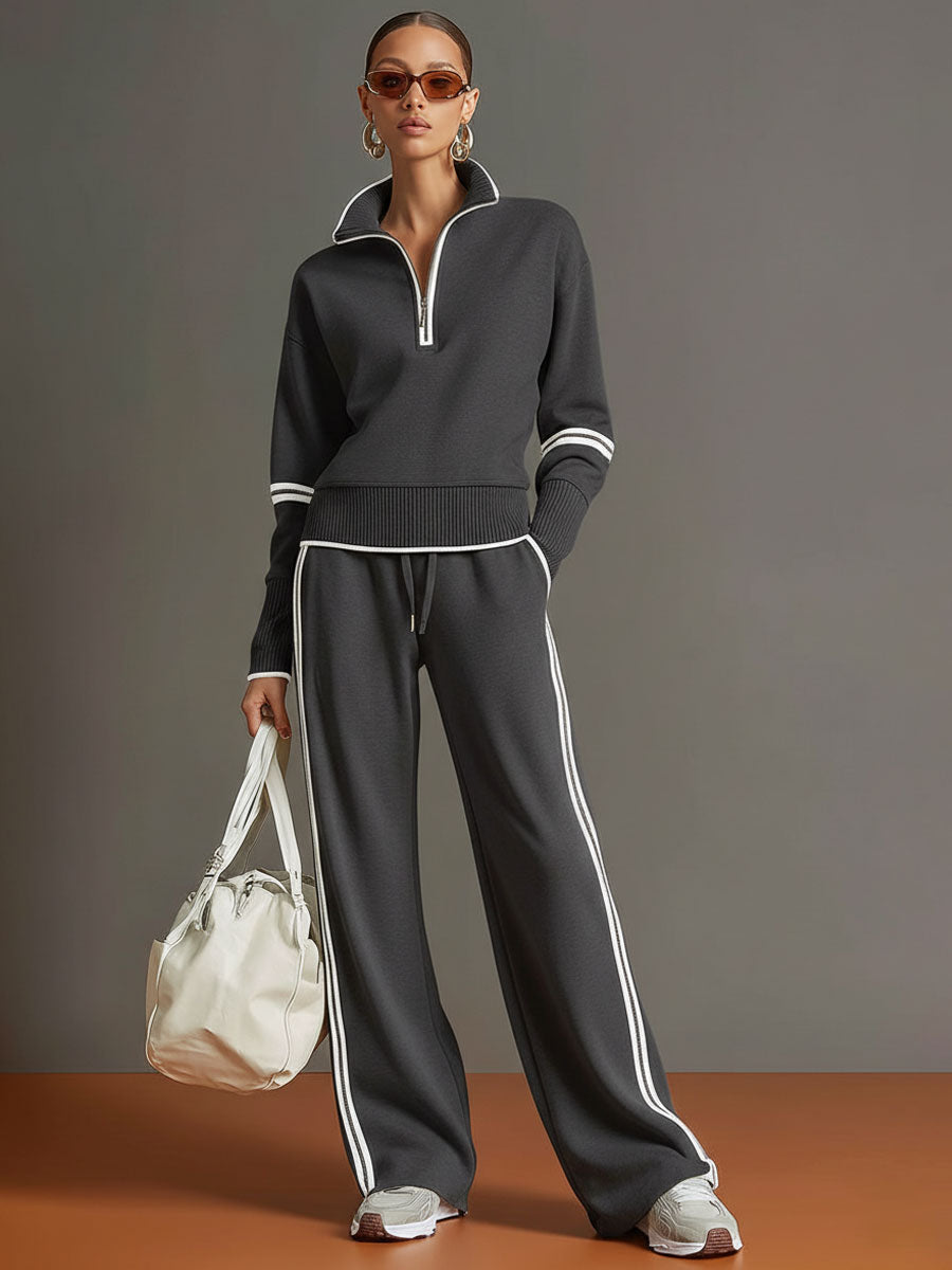 Teresa: Mujer Dos Piezas con Sudadera Half Zip