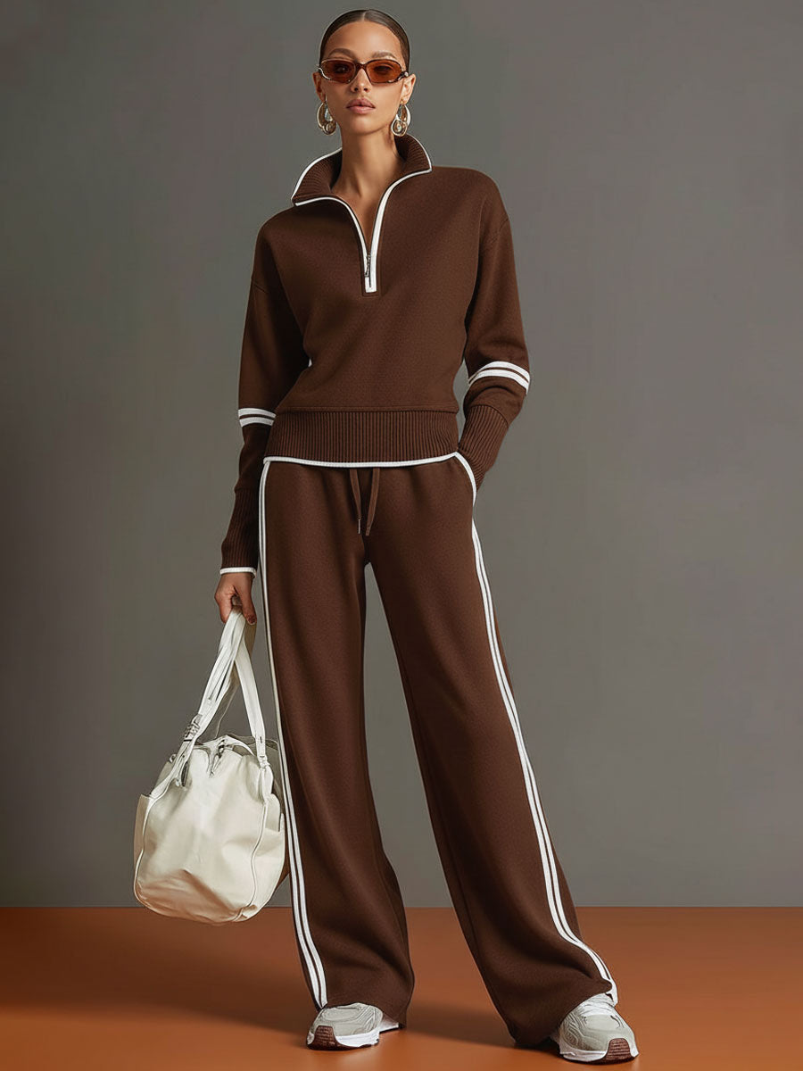 Teresa: Mujer Dos Piezas con Sudadera Half Zip