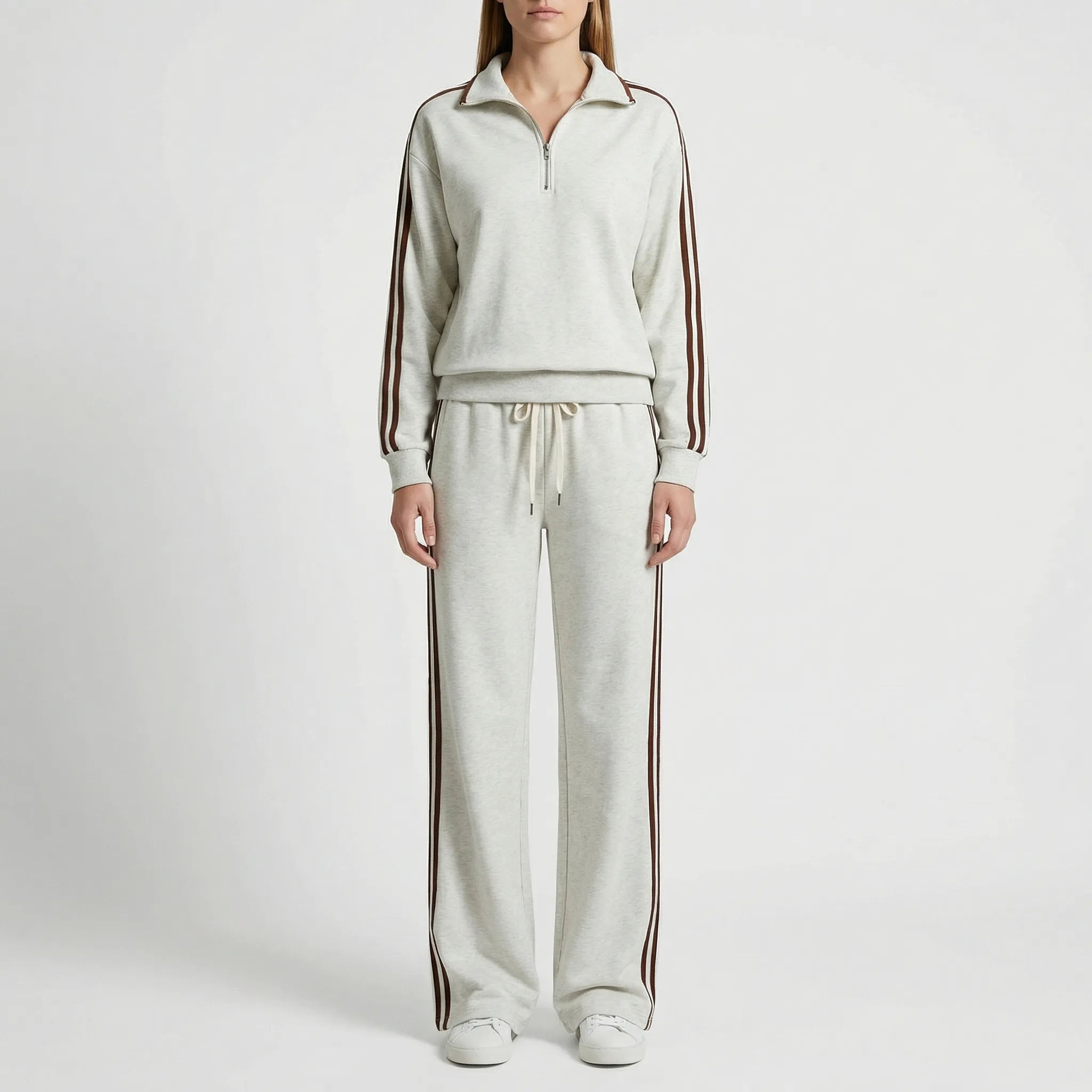 Teresa: Mujer Dos Piezas con Sudadera Half Zip