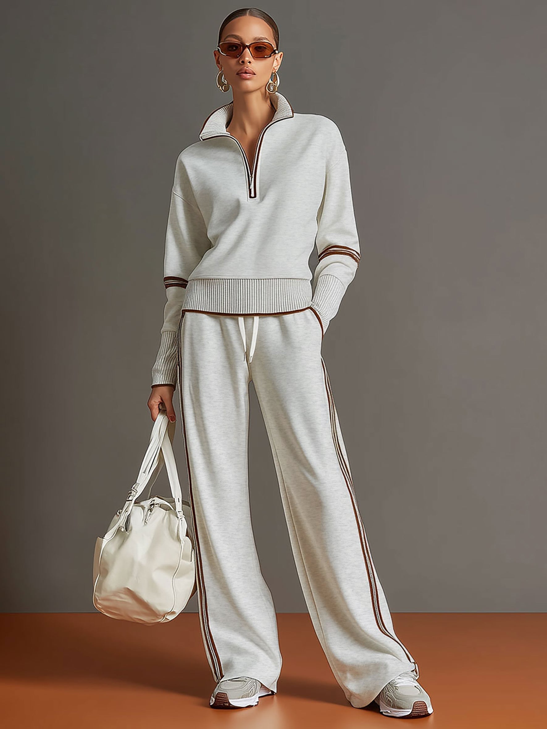 Teresa: Mujer Dos Piezas con Sudadera Half Zip