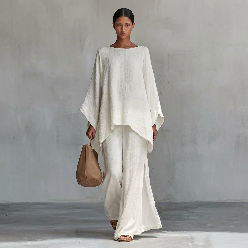Christine | Completo a due pezzi con maniche lunghe e pantaloni larghi