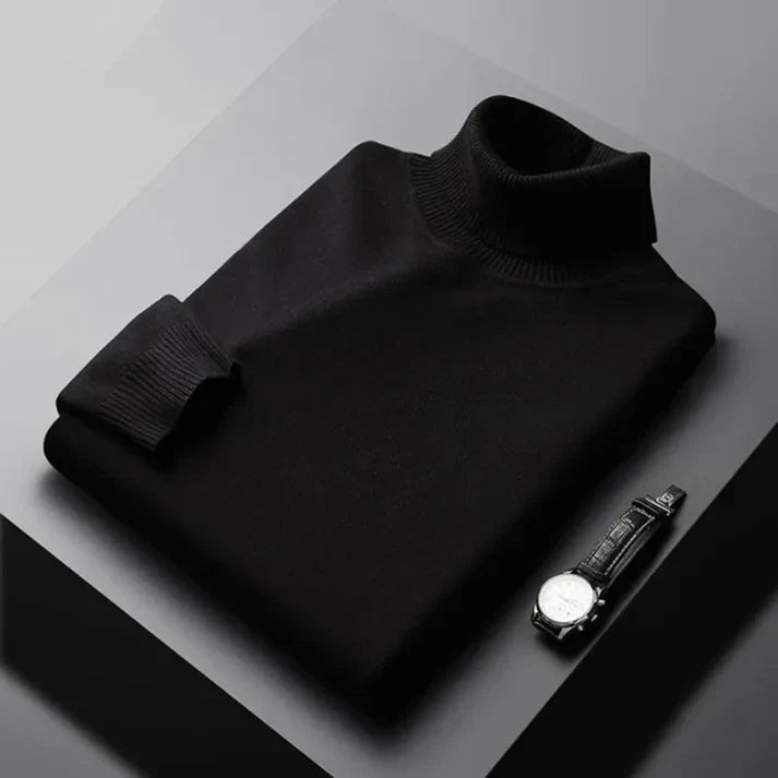 Maglione a Collo Alto da Uomo 100% Cashmere Elegante