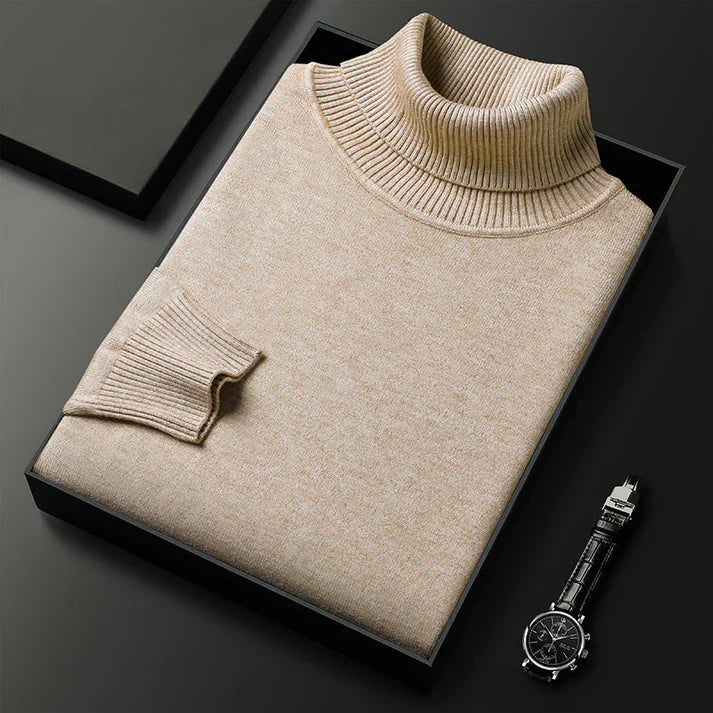 Maglione a Collo Alto da Uomo 100% Cashmere Elegante