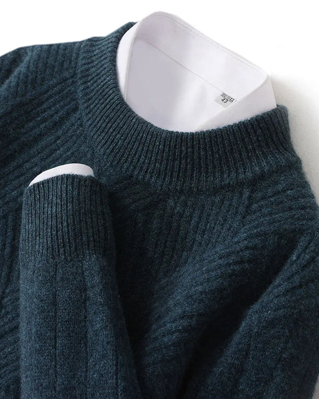 Maglione Cashmere Uomo Con Motivo Elegante