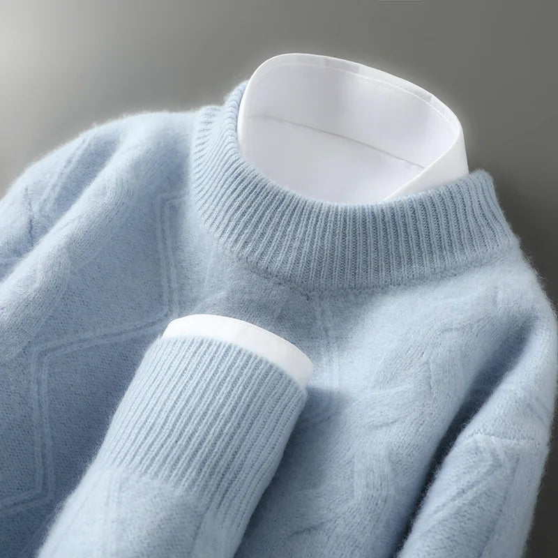 Maglione da uomo 100% cashmere, taglio classico