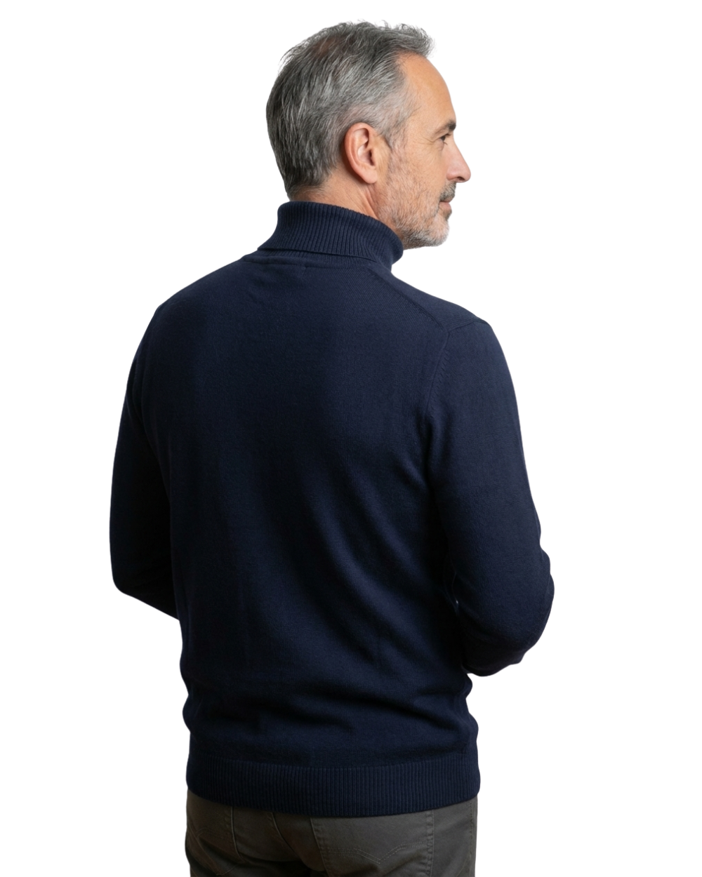 Maglione a Collo Alto da Uomo 100% Cashmere Elegante