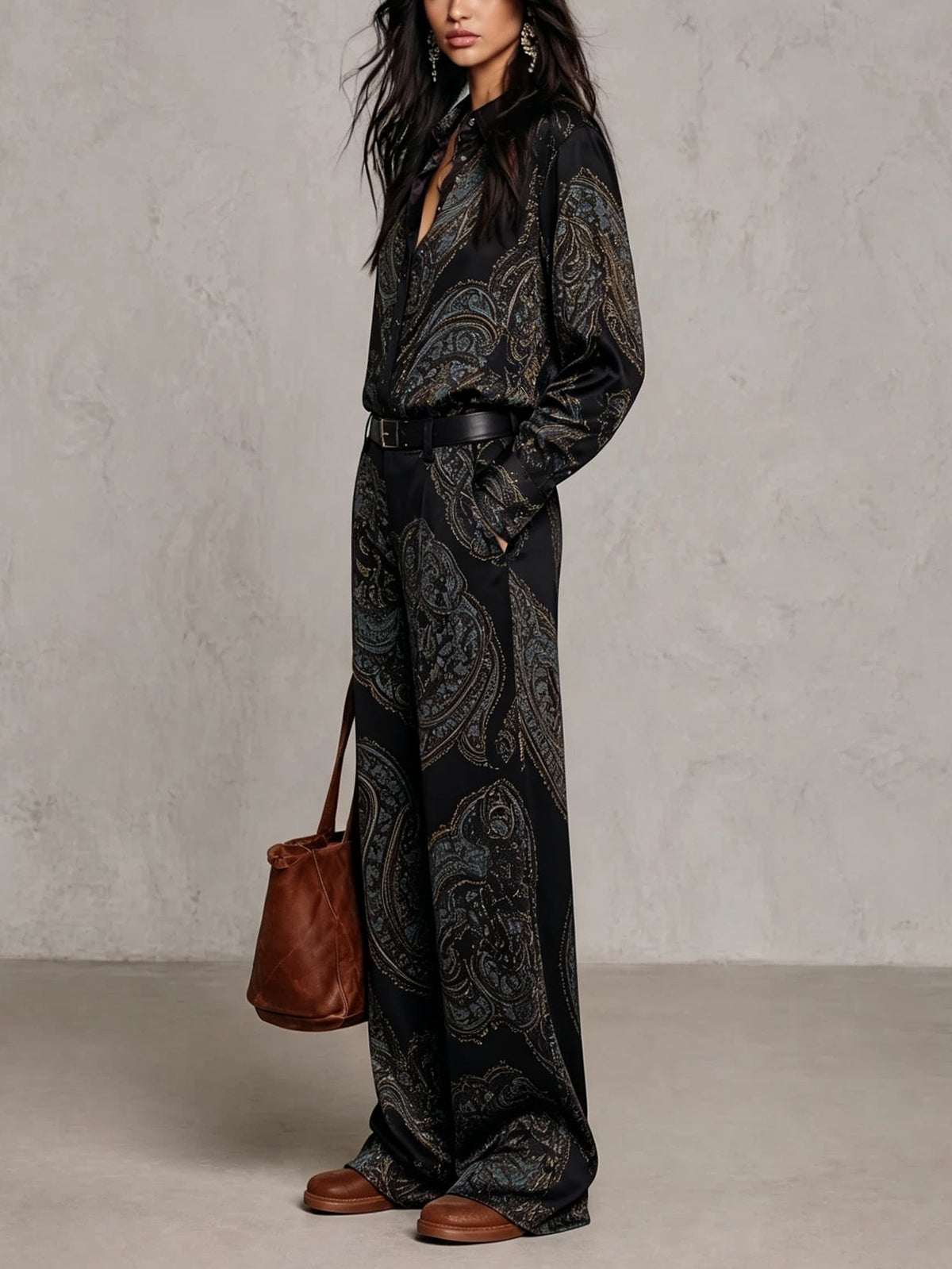 Valentina™ | Completo Paisley e Pantaloni a Gamba Larga