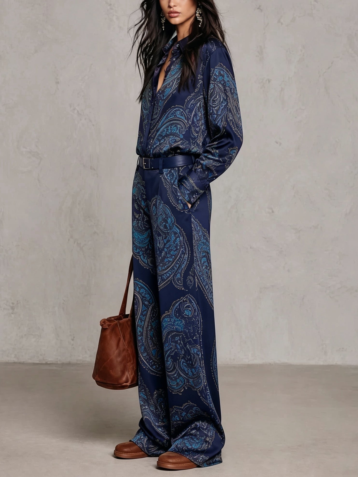 Valentina™ | Completo Paisley e Pantaloni a Gamba Larga