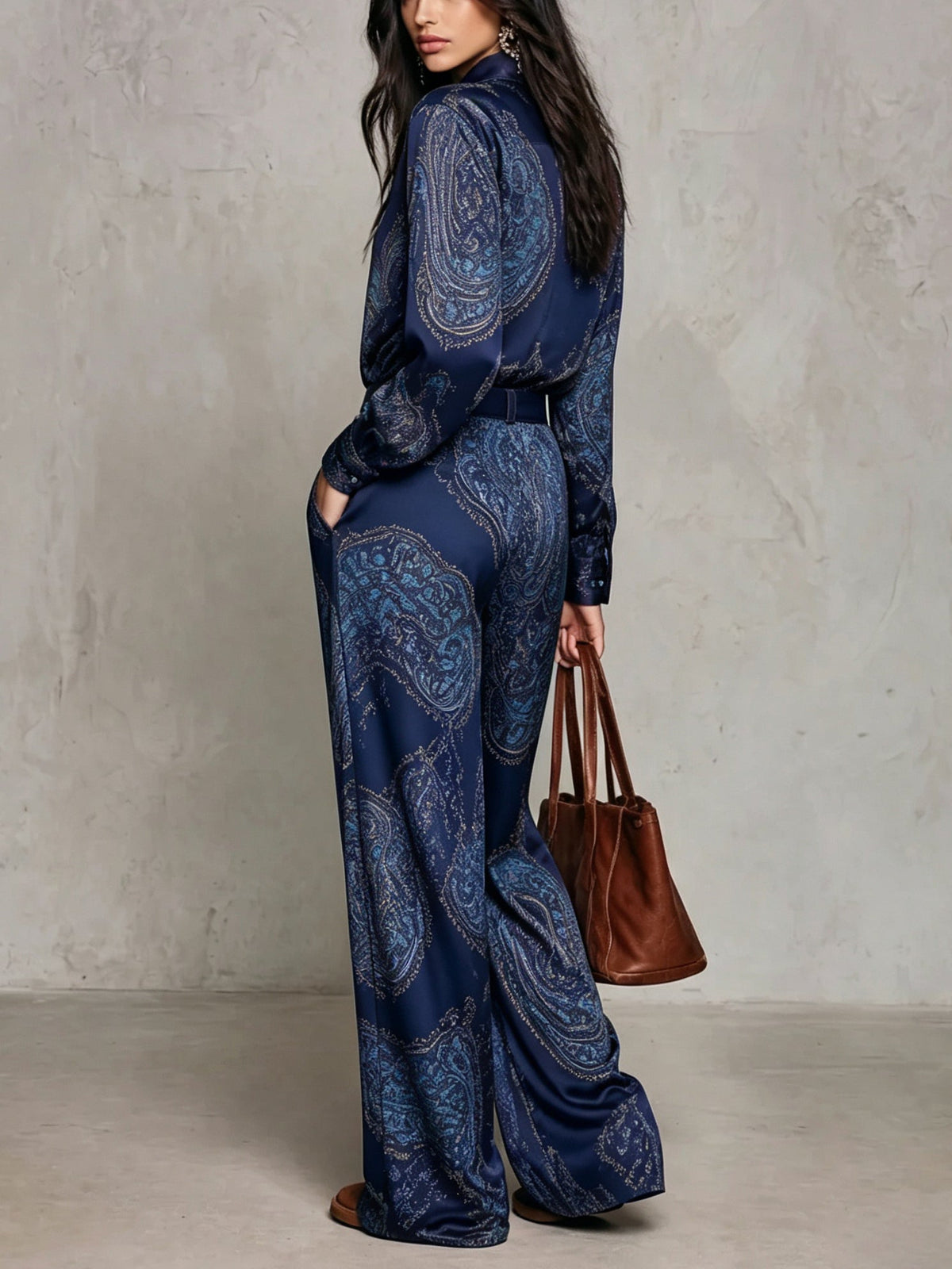 Valentina™ | Completo Paisley e Pantaloni a Gamba Larga