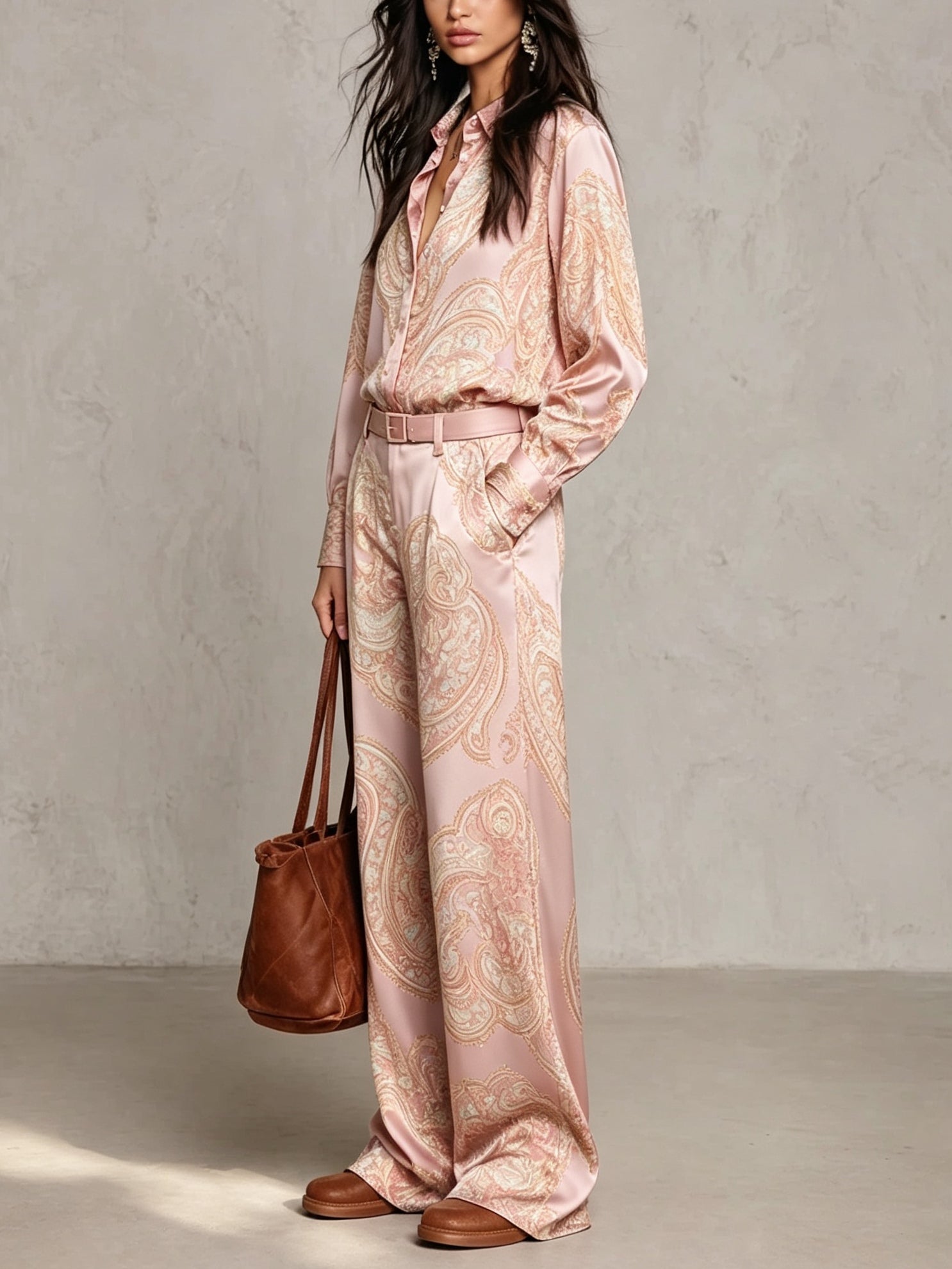 Valentina™ | Completo Paisley e Pantaloni a Gamba Larga