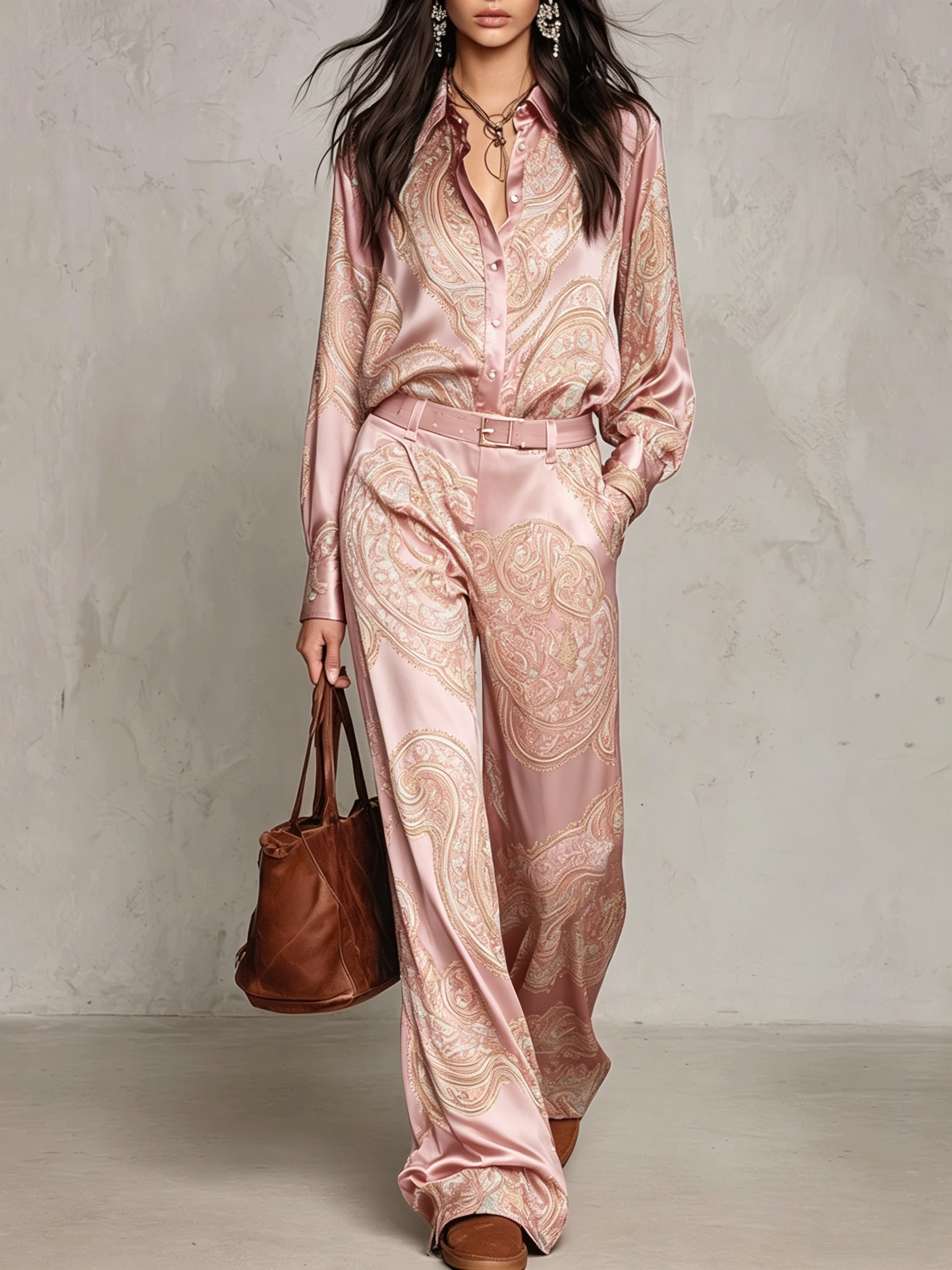 Valentina™ | Completo Paisley e Pantaloni a Gamba Larga