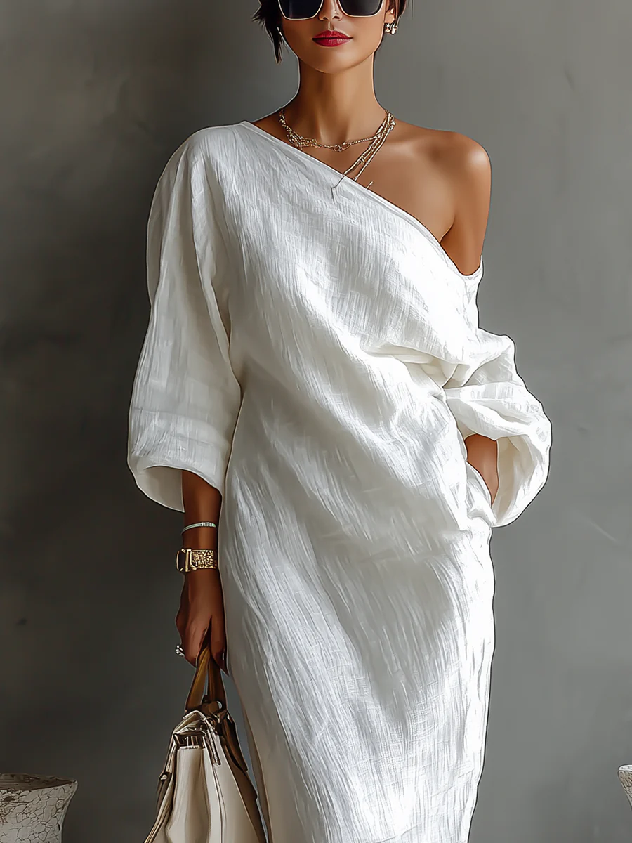 Elise™ | Abito lungo asimmetrico ed elegante