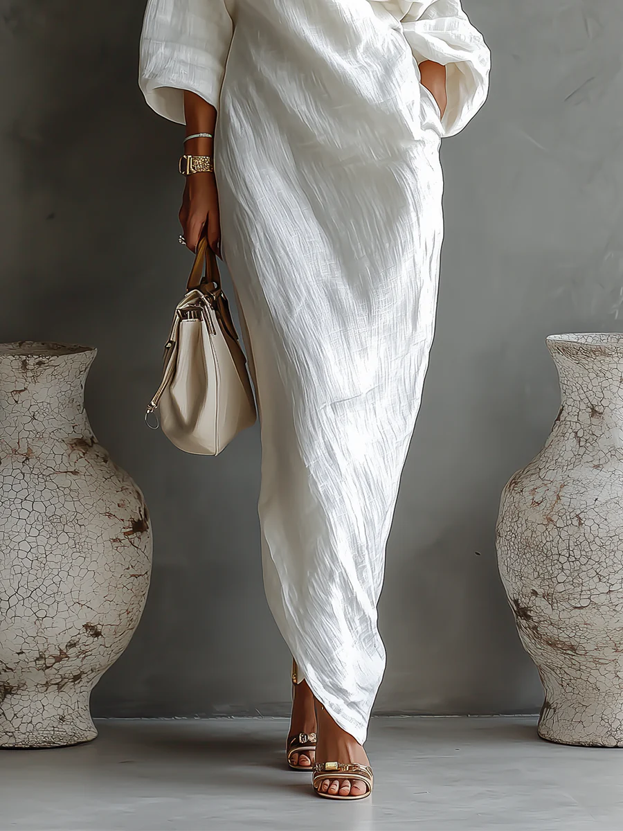 Elise™ | Abito lungo asimmetrico ed elegante