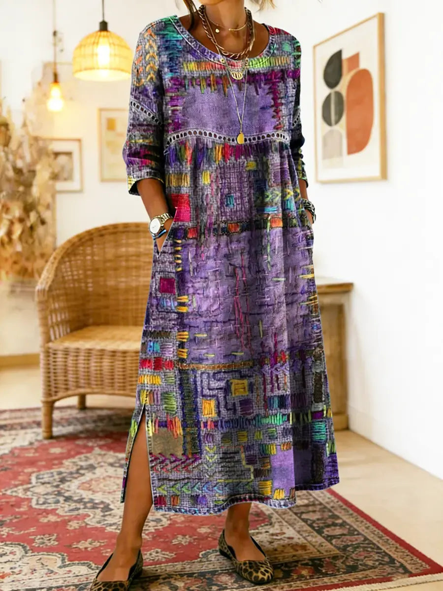 MANUELA | VESTIDO CON ESTAMPADO ÉTNICO